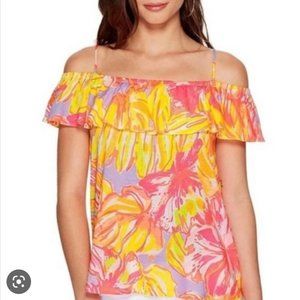 Lilly Pulitzer Tamiami Top - Sun Splashed Pattern - Ladies L (NWT!)